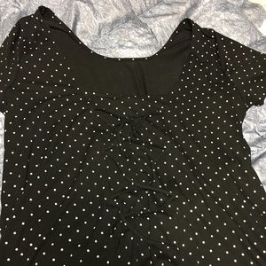 Polka dot short sleeved top